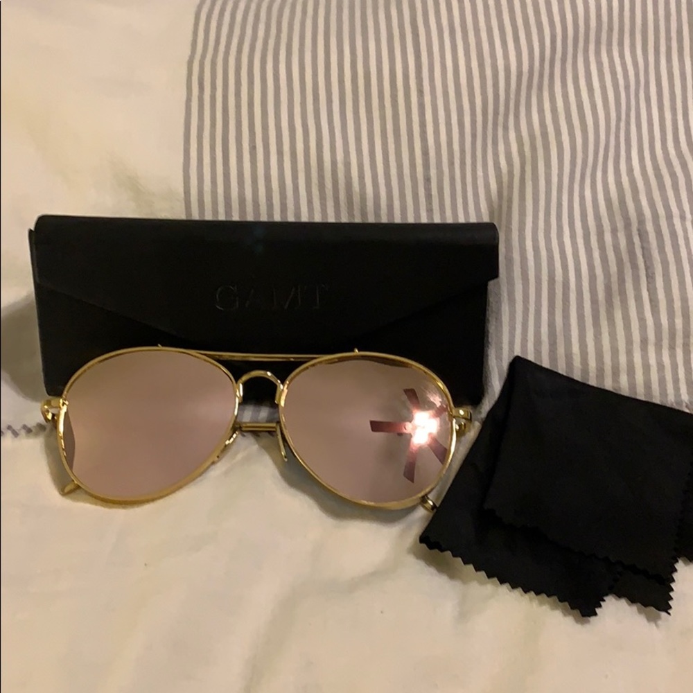 Rose gold Lena with gold frame Gamt sunglasses